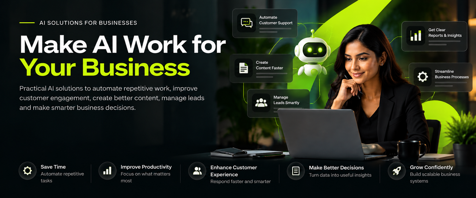 AI Business Solutions Hero Banner for apna business badhao dot com